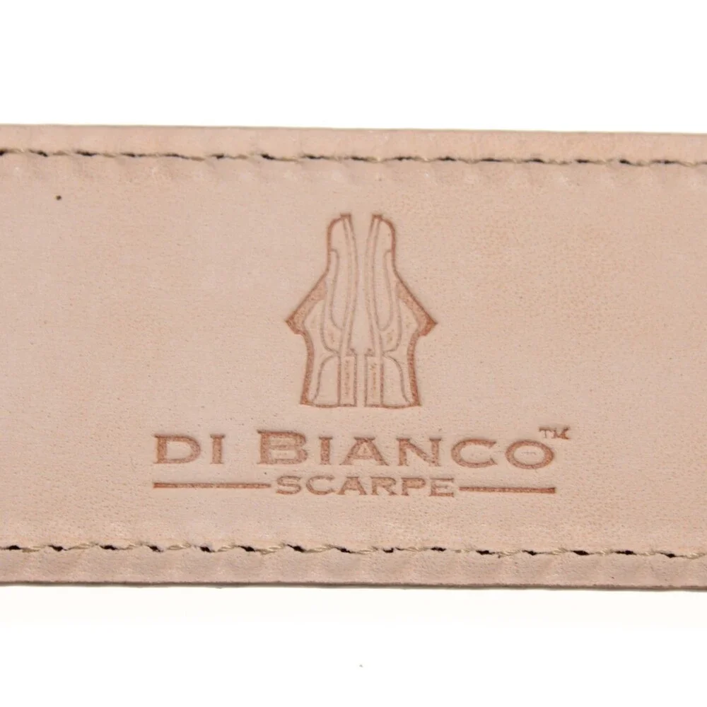 Di Bianco NWT Cut to Size Dress Belt In Solid Brown Pebbled Leather One Size